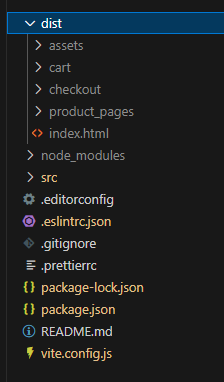 Sleep Outside Run Build – dist directory
